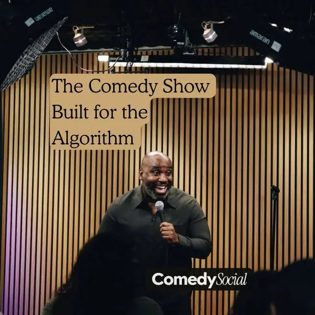 A comic on the Comedy Social stage